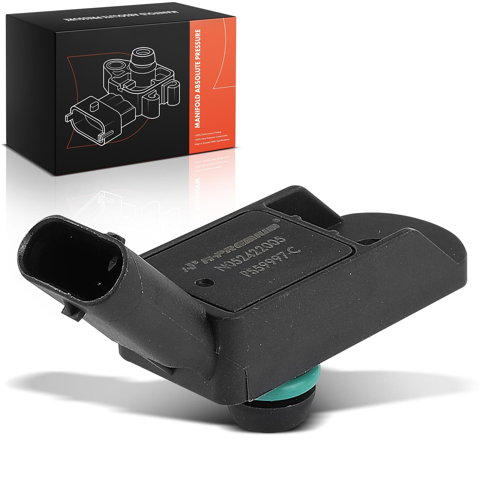Frankberg Capteur de pression du collecteur d'admission V20720135 | Compatible avec: C4 II NC, DS5, 308 II L3 LB LH LP LW, M.i.n.i Cabriolet R57, 3008 SUV M4 MC MJ MR, DS3 Cabriolet SB