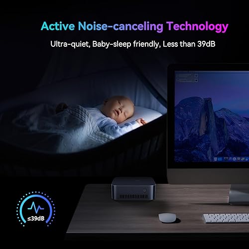Miniatura 9 de Blackview MP80 Mini PC Intel 12th N97(up to 3.6 GHz), 16GB LPDDR5 512GB M.2 SSD Mini Desktop Computers Windows 11 Pro, Support Dual LAN, 3 HDMI,