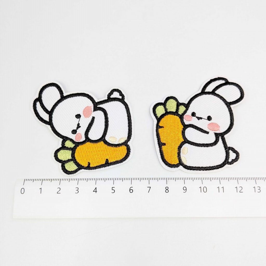 うさぎとハート フェルト名札 ワッペン 【公式通販】 うさぎとにんじん