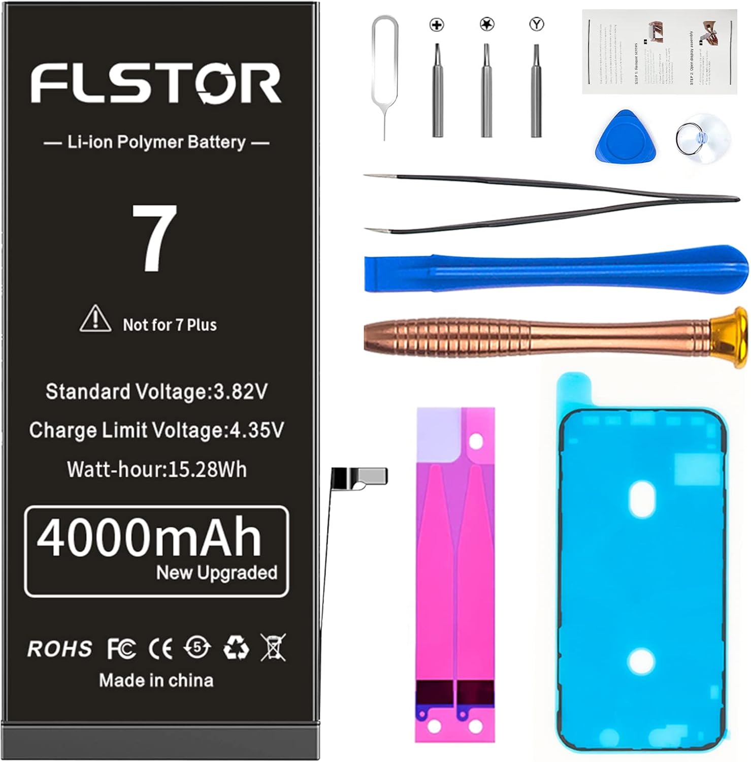 Battery for iPhone 7, 4000mAh Replacement Battery for iPhone