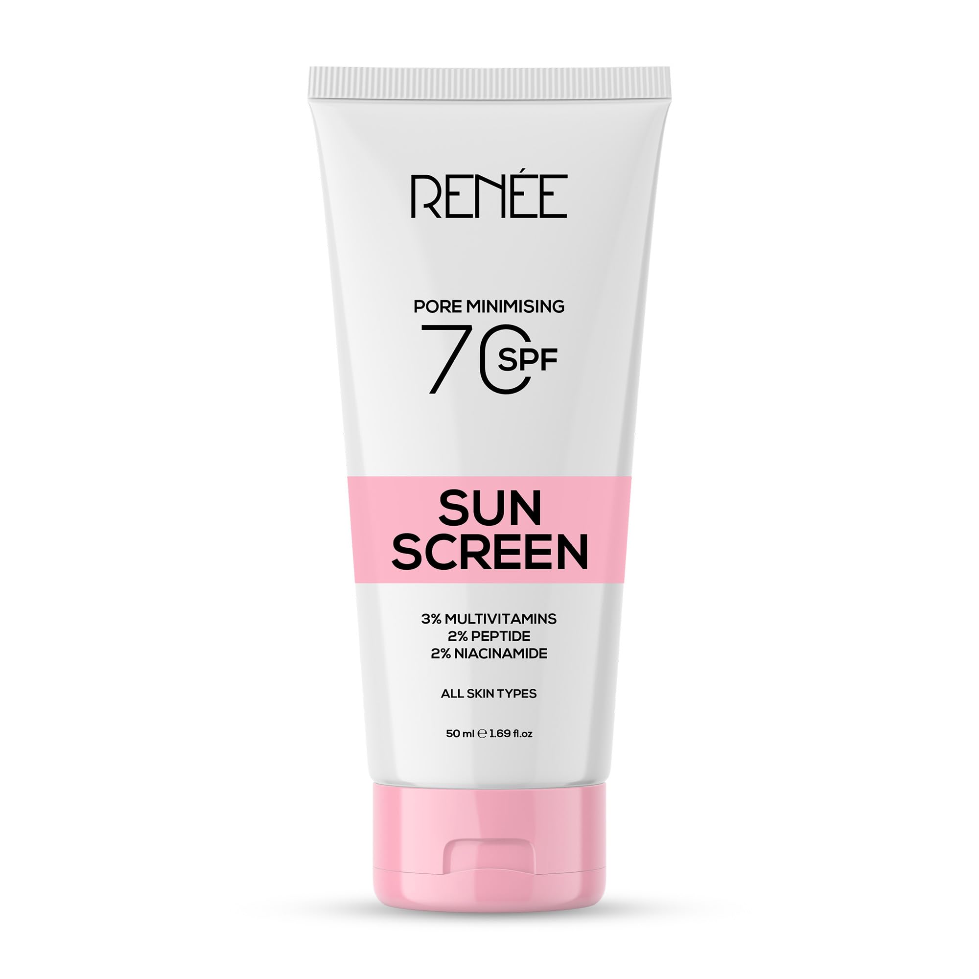 RENEE Pore Minimizing Sunscreen SPF 70 With 2% Niacinamide, 2% Peptide & 3% Multivitamins, 50Ml