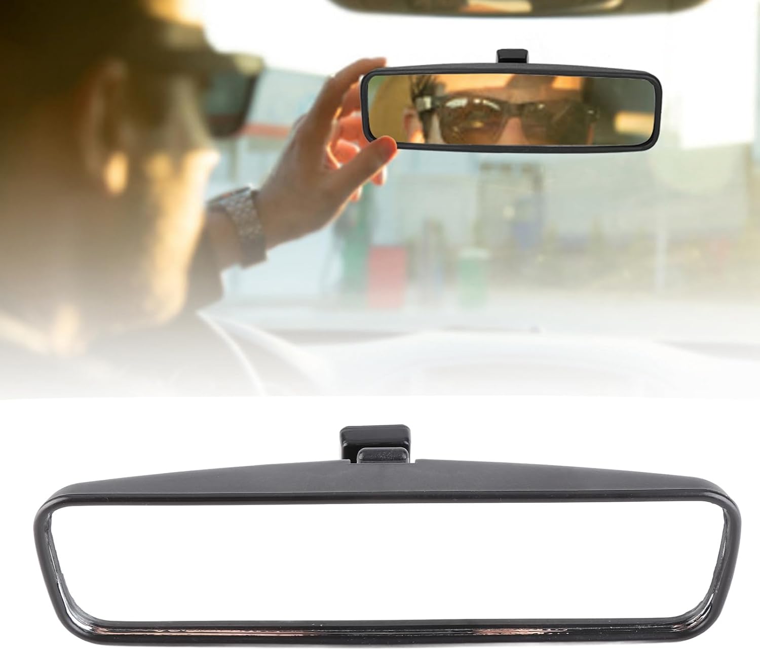 Car Rear View Mirror Replacement 814842 with ABS and Glass Housing Fits 107 Aygo C1 and More