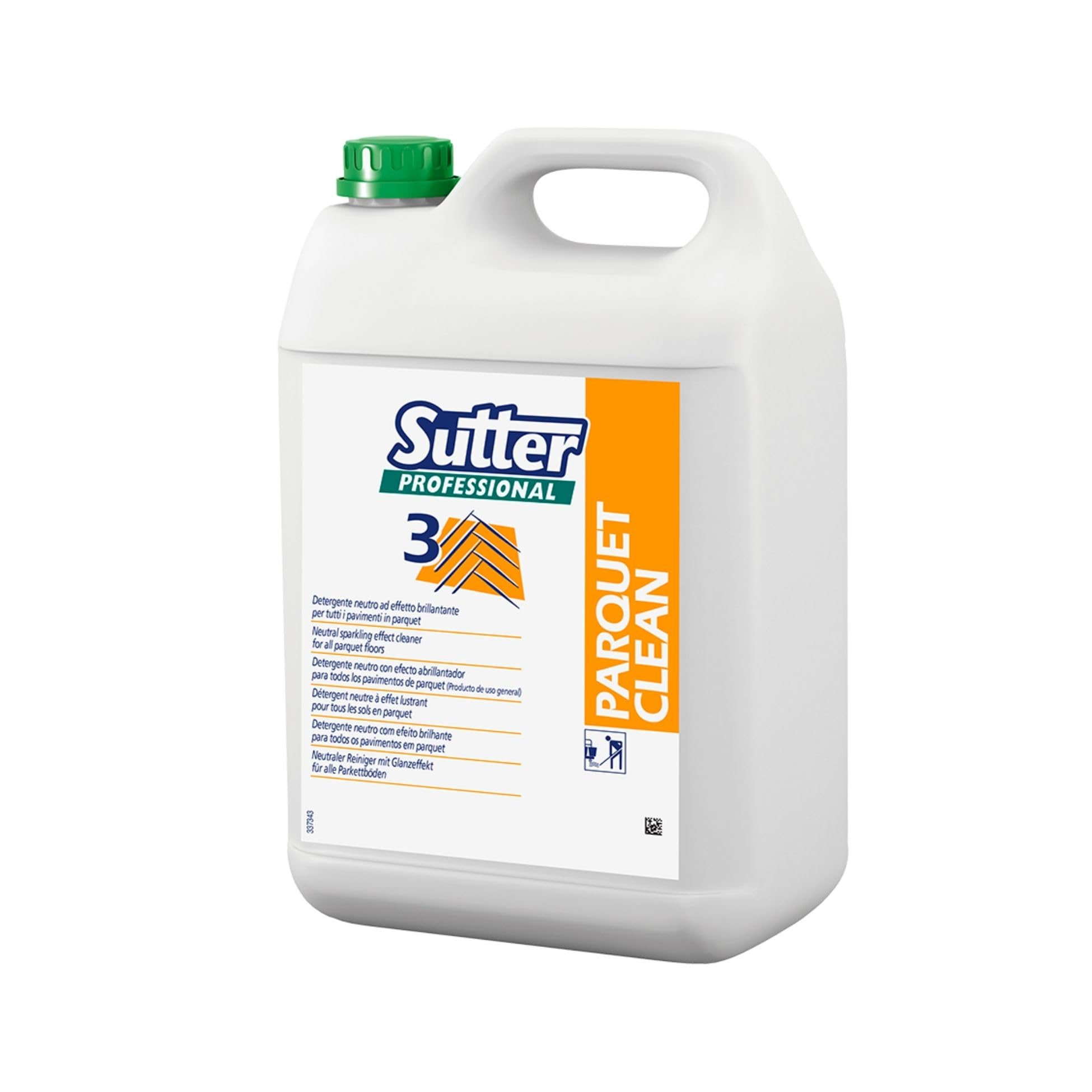 Sutter Professional Parquet Clean Detergente Neutro ad Effetto Brillantante, 5 kg