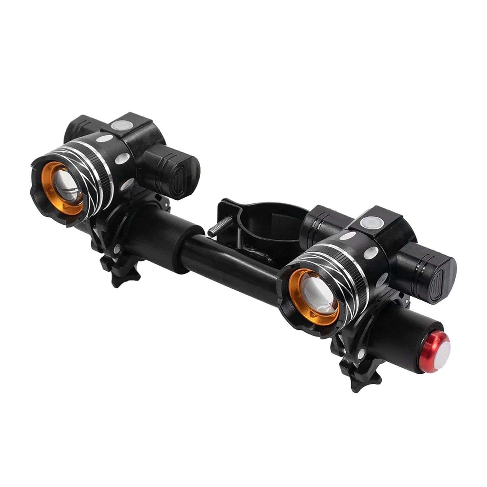 Luci Anteriori Torcia LED Scooter Elettrico Faro Ricaricabile Tramite USB Compatibile con Ninebot F20 F30 F40 Lampada di Sicurezza for Ciclismo con Zoom(1Set)