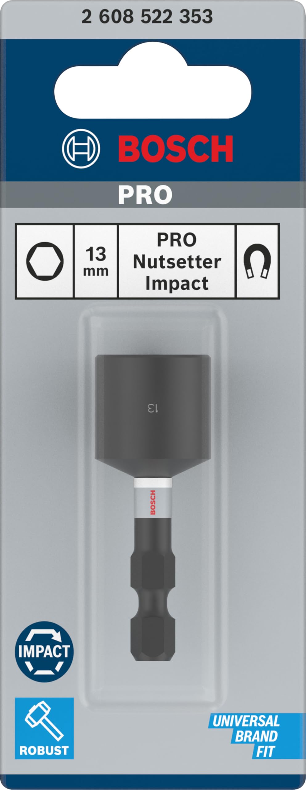 Bosch 2608522353 Impact-lokma anahtar 13 mm, 0 W, 0 V
