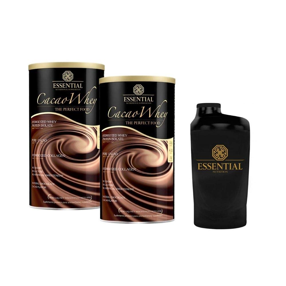 Kit 2x Cacao Whey 900g Essential Nutrition Shaker Exclusivo Be Brave em promoção! Veja a oferta e mais achadinhos de Vitaminas & Suplementos 2 Hoje é o melhor dia para comprar Kit 2x Cacao Whey 900g Essential Nutrition Shaker Exclusivo Be Brave com aquele preço maroto! Promoção! Aproveite a oferta! 2
