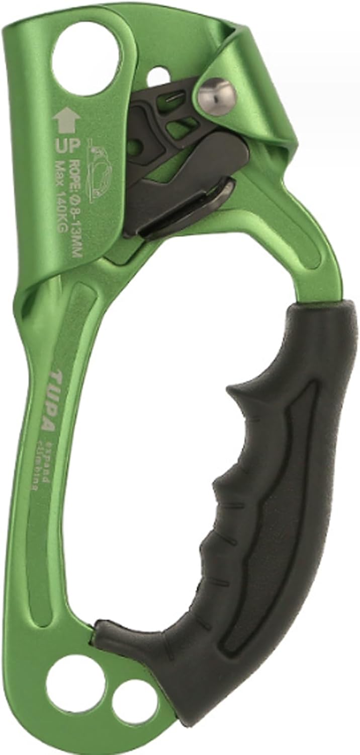 Climbing Technology Quick Roll Ascender, Aviation Light Alloy Mountaineering Rock Ergonomic Rappelling Gear Equipment, for Climbing and Rigging(Green)