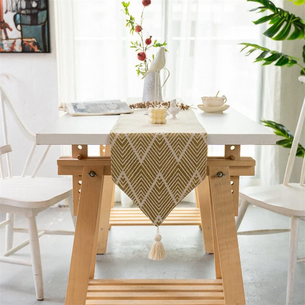 Embroidered Tassel Coffee Table Top Decorative Table Flag Table Flag Woven Party Decorative Table Flag Wedding Party(30 * 200cm)