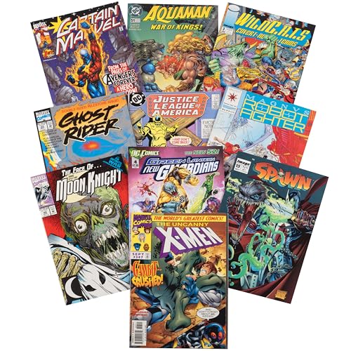Ultimate 10 Comic Book Value Pack w 1 Guaranteed X-Men- Evenly Split between DC, Marvel, Indy-...