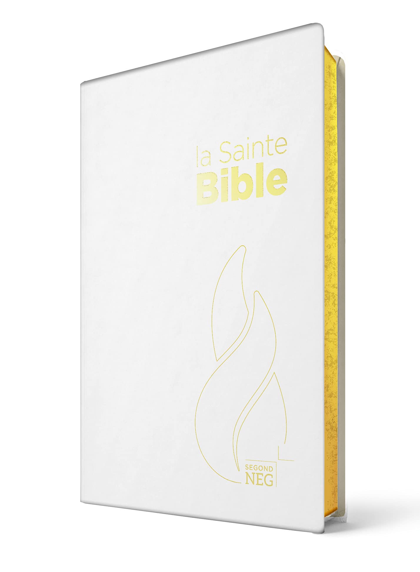 Bible Segond NEG compacte: couverture souple toilée blanche, tranches or