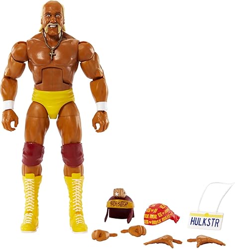 Mattel Hulk Hogan Elite Collection Figura de acción, 6 pulgadas, regalo coleccionable para fanáticos a partir de 8 años