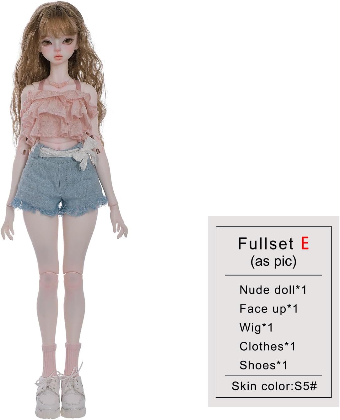 Oueneifs Lenabjd Bjd Doll 1/4 Modern Style wtih Summer Cool Wear Resin Toy for 15+ Year Old