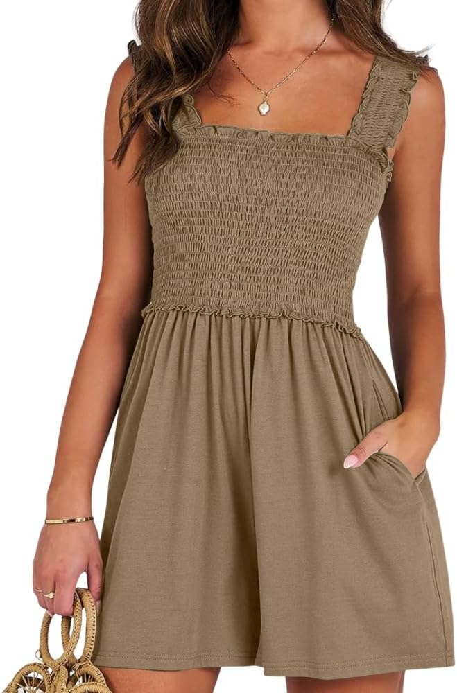 Casual Short Jumpsuit for Women Plus Size Wide Leg | Solid-color vintage Jumpsuit for Women Elegant Summer Loose Fit Lightweight Breathable