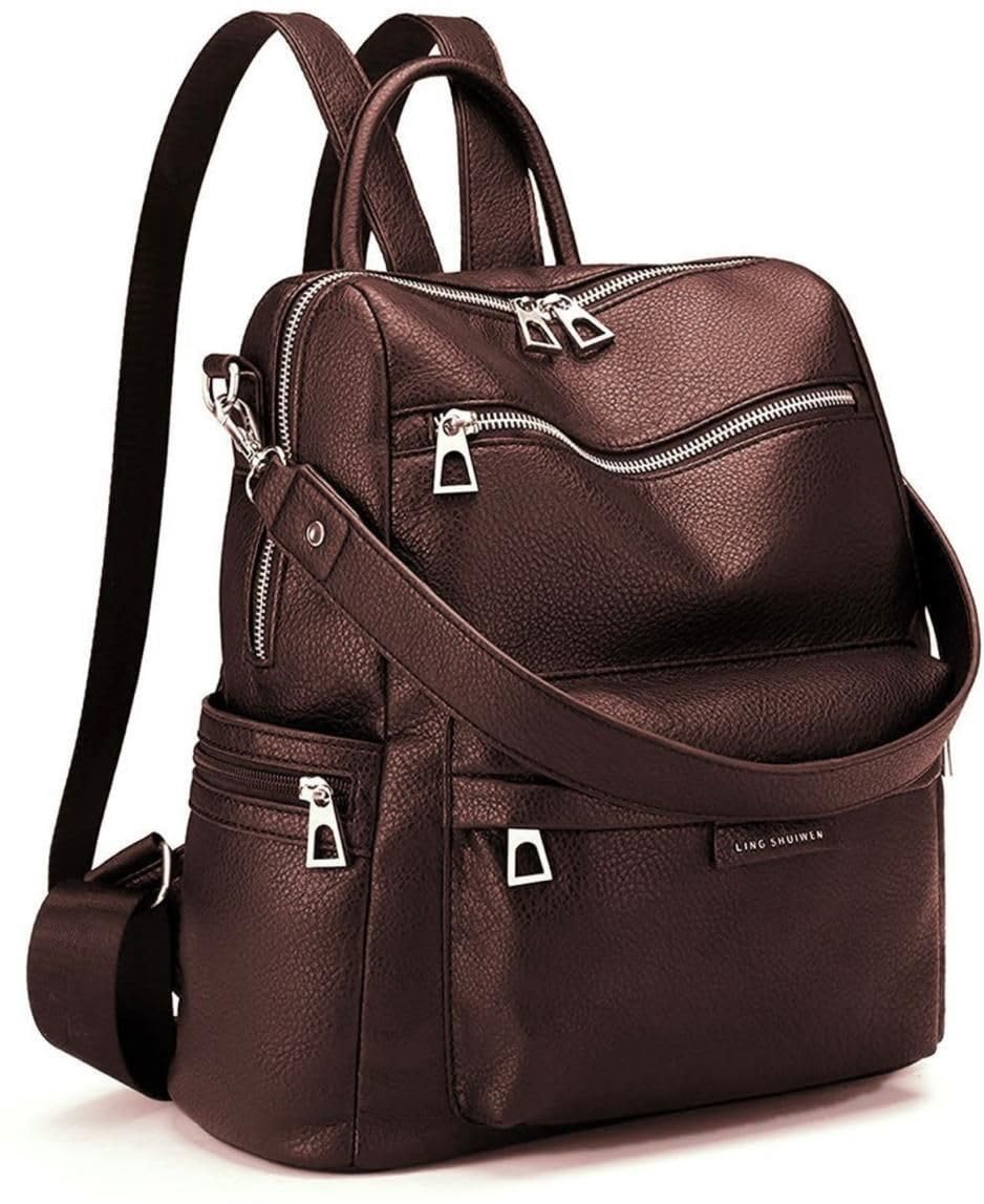 Stylish Women's Fashion Backpack Purses Multipurpose Design Handbags and Shoulder Bag (BUZZ COCO-_BZ)-image-3
