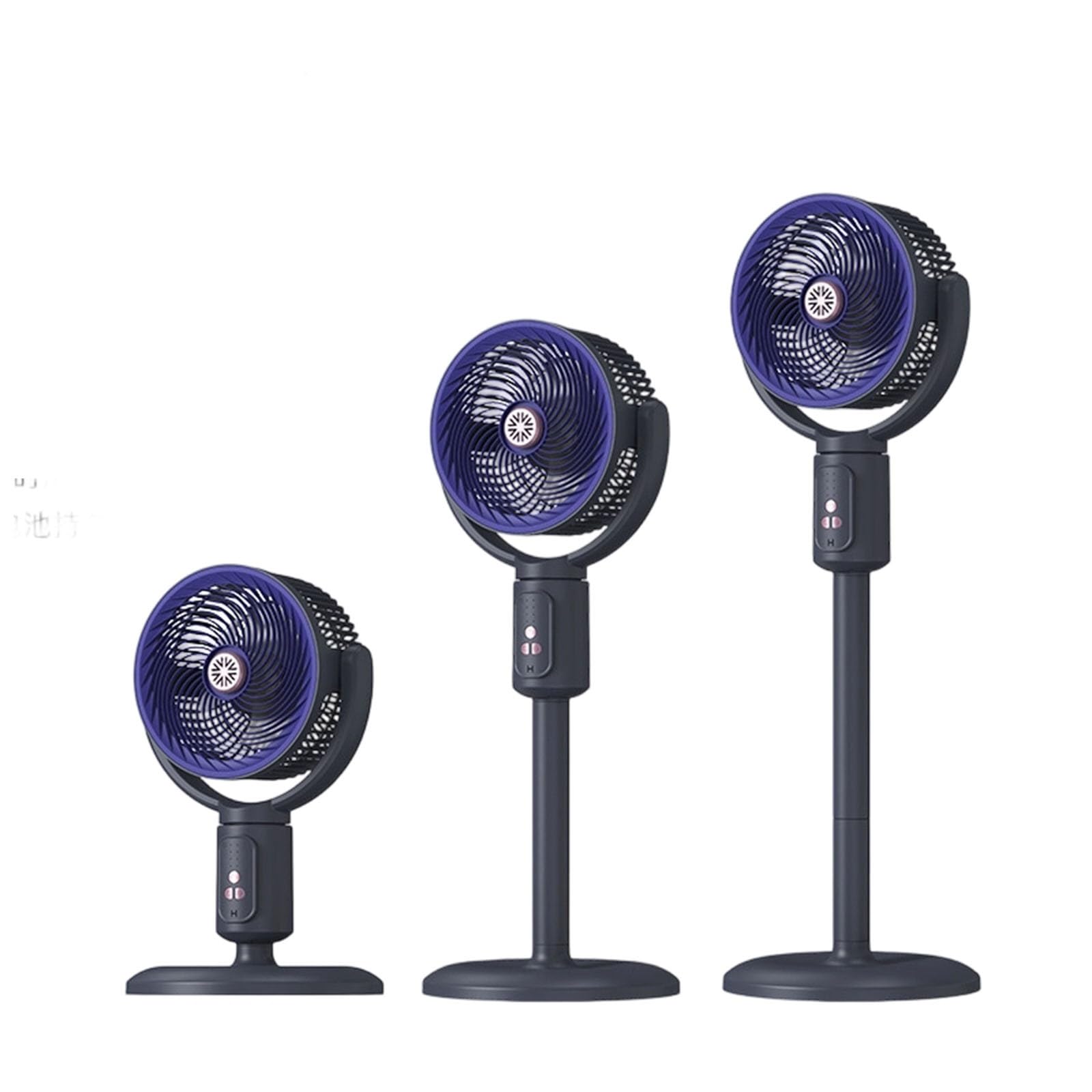 Ventilatore USB portatile in piedi regolabile in altezza circolazione dell'aria silenziosa per casa, camera da letto, scrivania, spazio di lavoro con testa oscillante, impostazioni di velocità