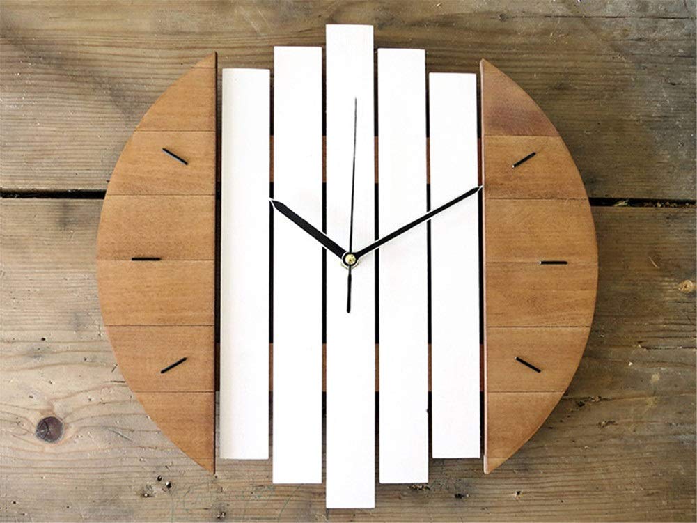 Relojes de Pared, Estilo Industrial, Reloj de Madera silencioso de 30 cm para la decoración del Dormitorio de la Sala de Estar del Ministerio del Interior