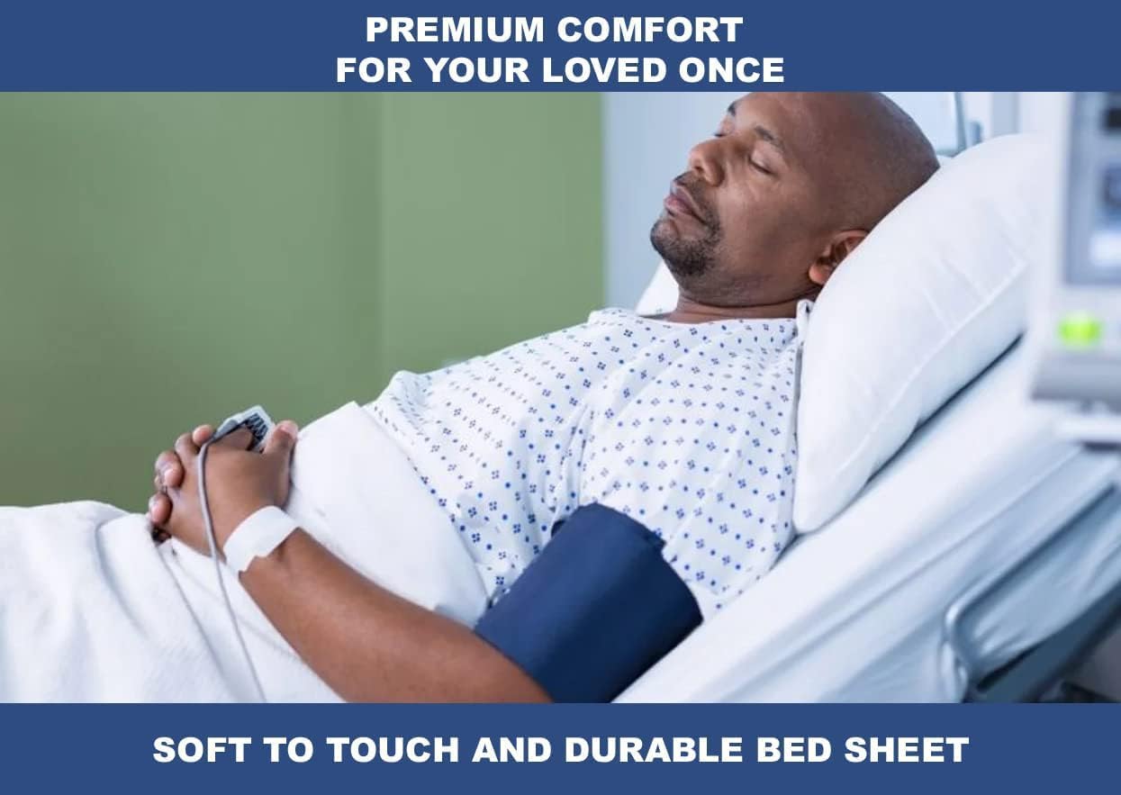 3 Pack - Thick Heavy Weigh Fitted Hospital Bed Sheets, Soft Knitted Jersey Knit Sheet, 36"x84"x16"
