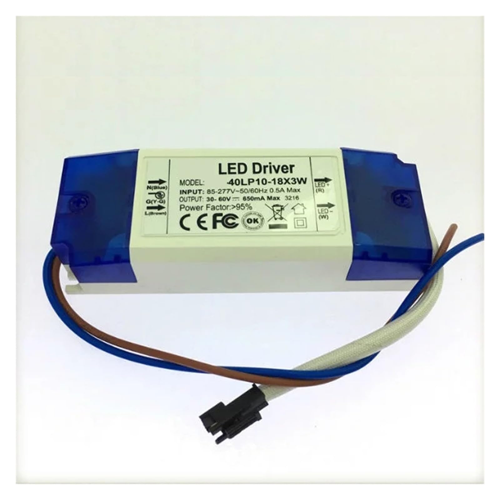 Transformator oświetlenia LED Transformator LED 3-30x3W 600mA 10-18x3w wejście 85-265V wyjście 18-105V wysoki kontroler for light