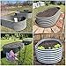 A ANLEOLIFE 8x4x2ft Galvanized Raised Garden Bed Kit, Oval Metal Deep Root Planters for Outdoor Plants Vegetables Flowers Herb, Large Bottomless, 478 Gallon Capacity- Quartz Grey