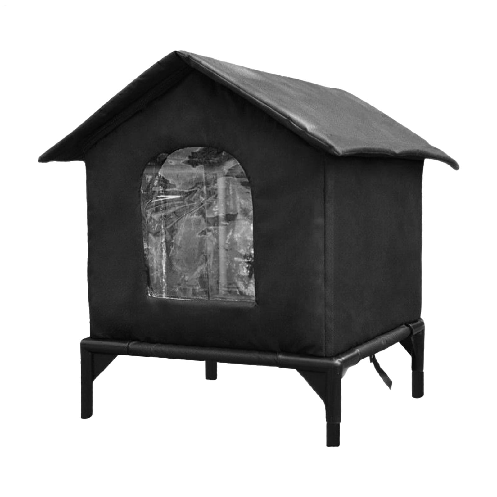 Insulated Outdoor Cat House Weatherproof, Waterproof Cat Shelter For Winter, Outdoor Cats Shelter In Winter With Raised Base Enclosed Pet Tent For Dog Cats Garden Patio Backyard