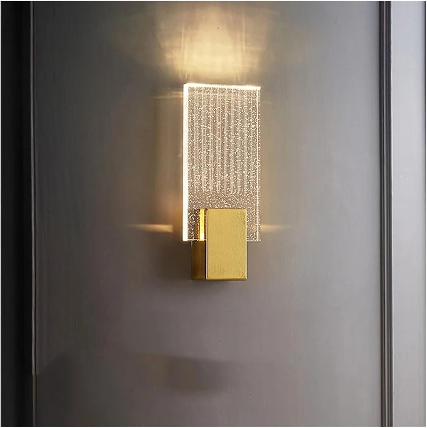 JYBNBBE Wall Sconces, Crystal Wall Sconce Compatible with Bedroom, Living Room, Balcony and Hallway Decoration Copper LED Wall Sconce Light Fixture