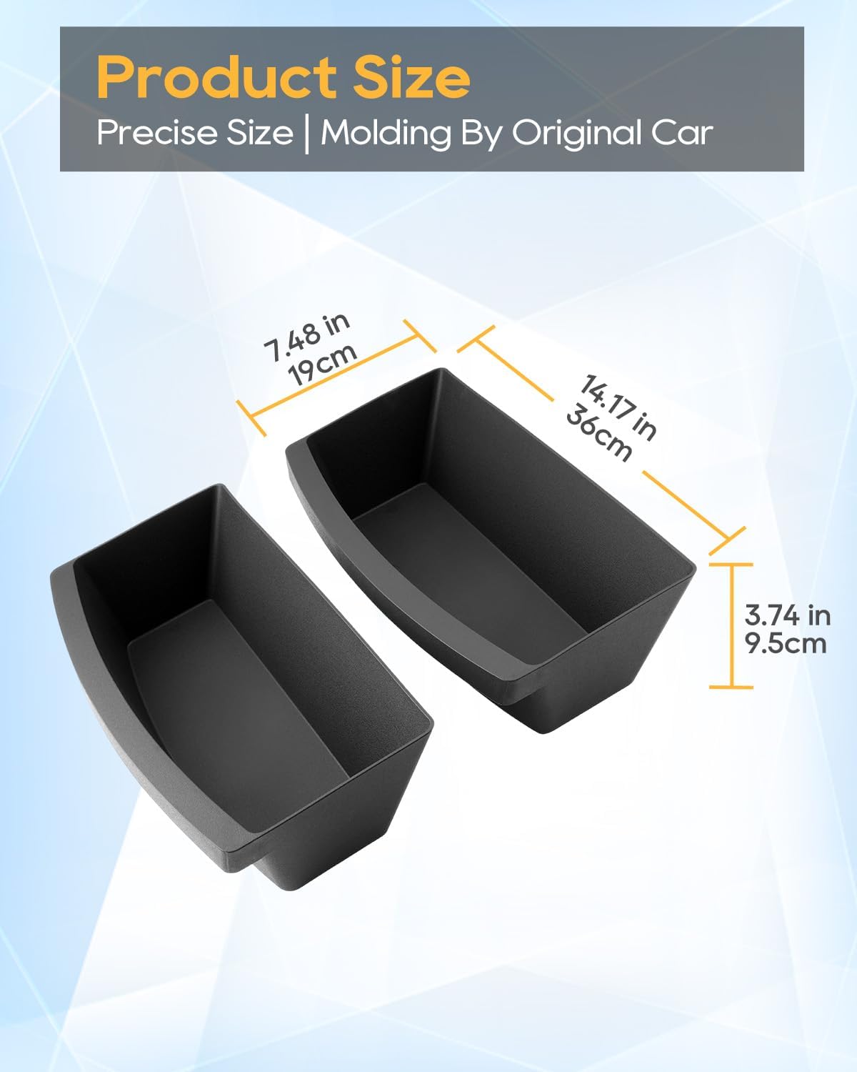 2 Pièces Boîte de Rangement sous Siège pour Tesla Model Y 2021-2025, Tiroir Organisateur Caché Avant Accessoires d'Intérieur de Voiture