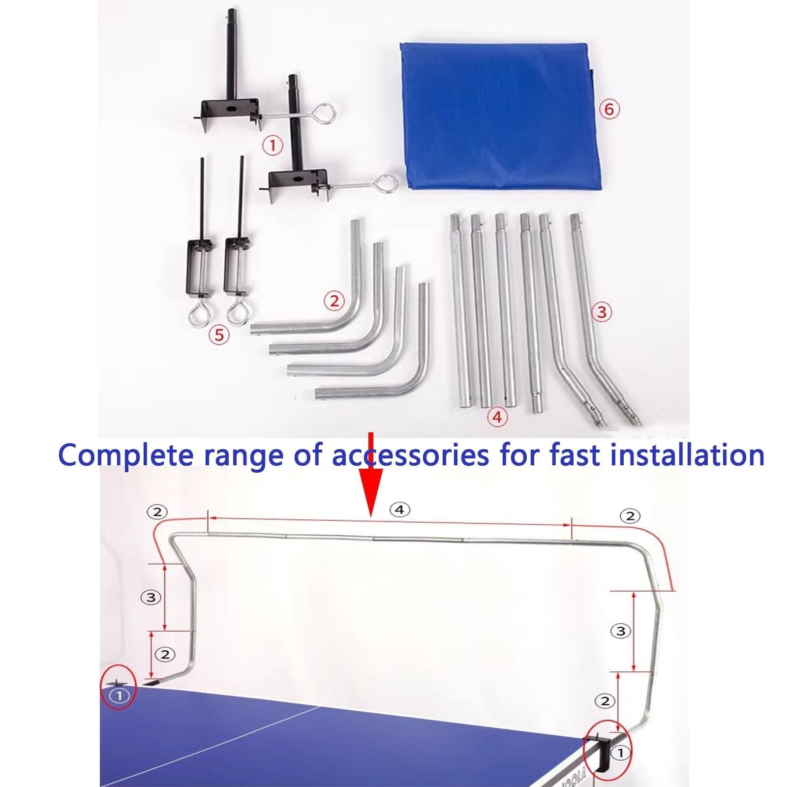 Red de entrenamiento para mesa de ping-pong, red portátil para atrapar pelotas de ping-pong para ejercicios con varias pelotas o prácticas con robot lanzador de servicios, herramienta de entrenamiento