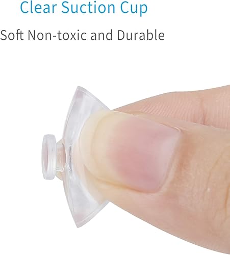 Miniatura 3 de Pawfly Paquete de 10 ventosas transparentes de plástico PVC de 0.8 pulgadas sin ganchos para decoración y organización del hogar