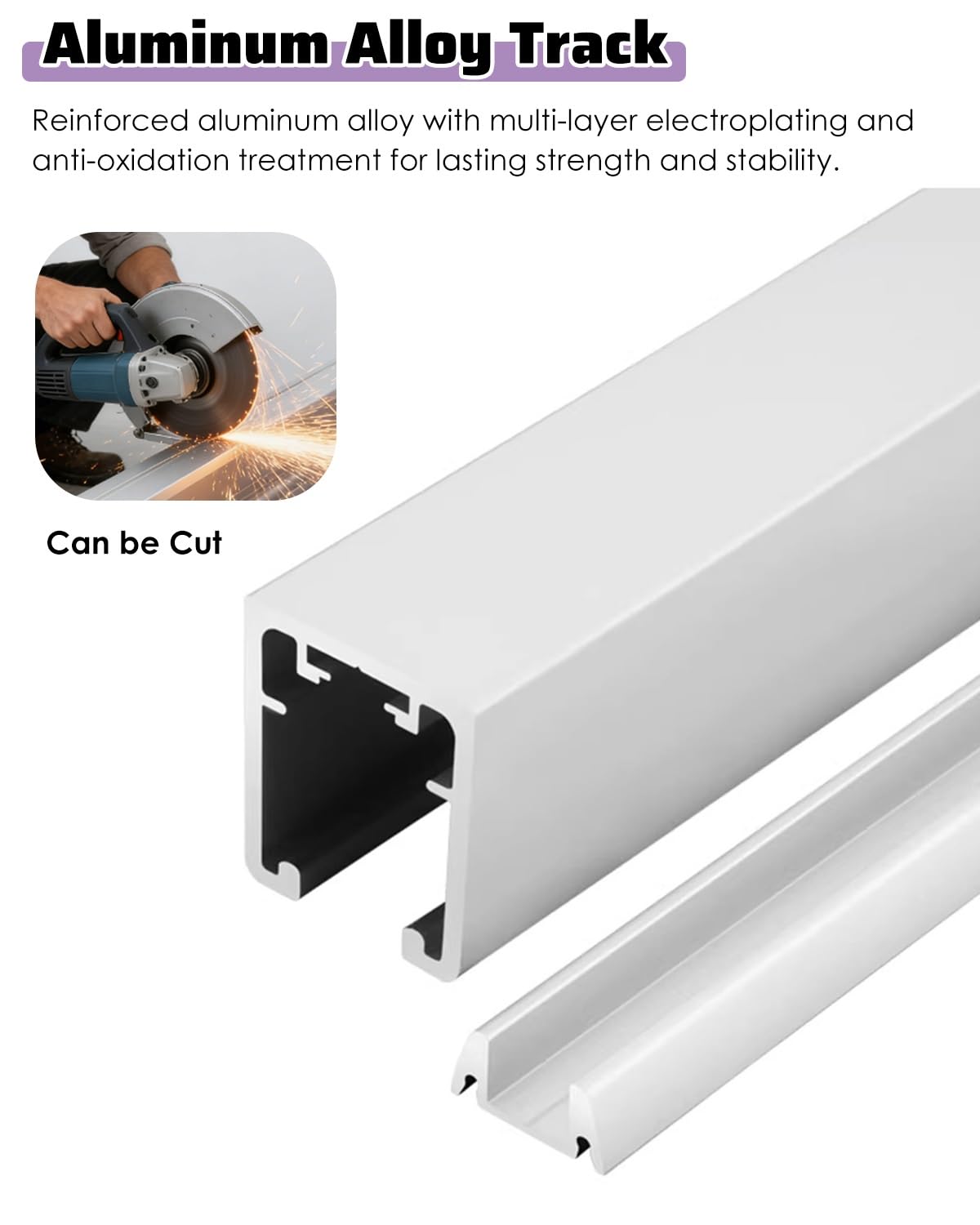 Kit de herrajes para puerta plegable con riel para ahorrar espacio, se adapta a paneles de bolsillo de vidrio y madera, fácil instalación