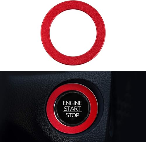 LECART Anillo de cubierta de botón rojo para Honda Civic Accessories 2016 2017 2018 2019 2020 2021