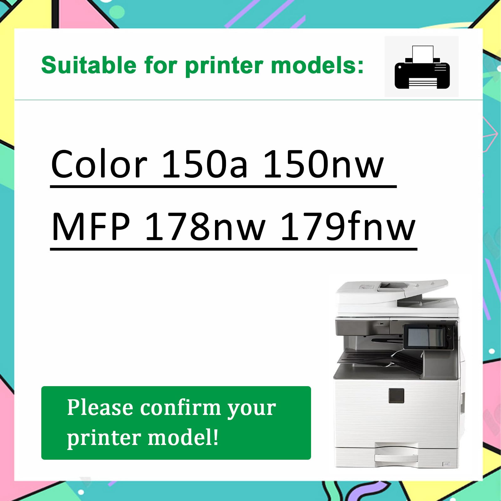 Compatible para HP 5KZ38A 5LX86A 117A W2070A Caja De Toner De Residuos 20000 Páginas, para Color 150a 150nw MFP 178nw 179fnw Impresora 2-Pack