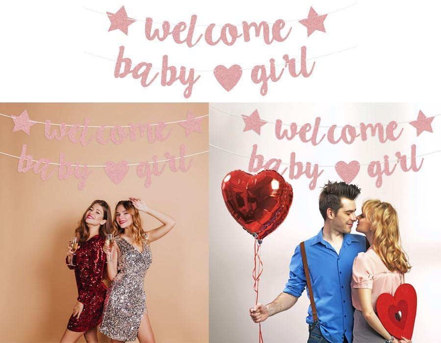 Welcome Baby Girl Banner - Image 4
