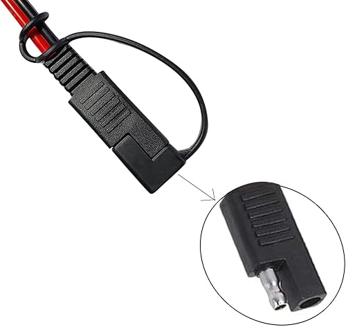 Miniatura 4 de Faoyliye Cable adaptador de enchufe de encendedor de cigarrillos hembra SAE de 14 AWG a 12 V, conector de desconexión rápida SAE de 2 pines, cable