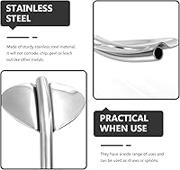 Vista 6 de YARNOW 6 pajitas de cuchara de acero inoxidable para beber cucharas reutilizables de metal para cóctel, pajitas para beber, mezclar y revolver