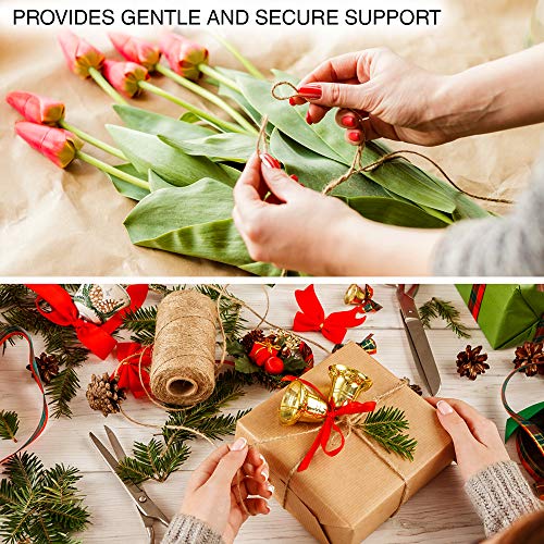 ANSIO Natural Jute Twine, 101 m / 333 ft – 2 mm 3-ply Rustic Brown Garden Twine String for Crafts, Floristry, Gift Wrapping & Plant Tying - Pack of 1 - Image 6