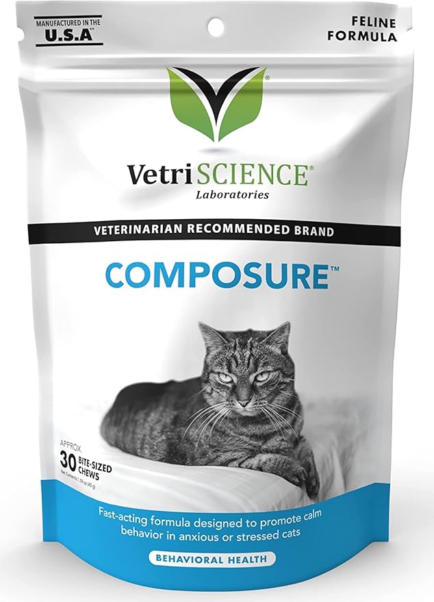 VetriScience Composure, Calming Formula for Cats, 30 Bite