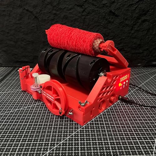 LeTkingok Mini Bobinadora de Hilo Portátil con Calculadora de Longitud y Detección de Peso, Rebobinadora de Hilo Eléctrica de Escritorio para Bobinado de Precisión