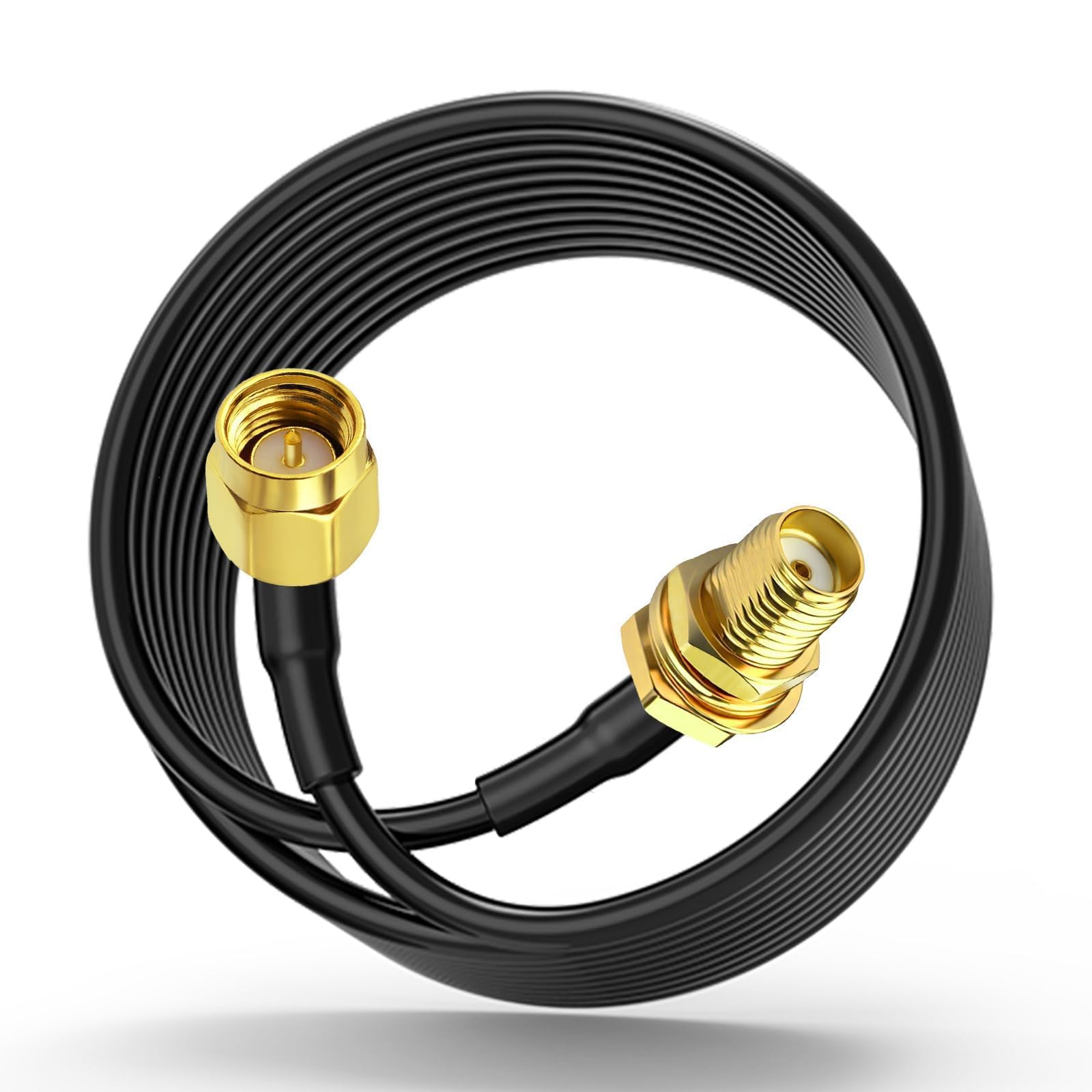 Superbat Cavo Prolunga SMA ALSR100 10m: Cavo SMA Maschio a Femmina a Bassa Perdita 50 Ohm per 4G LTE, Antenna WIFI/GPS/4G/GSM, Modem 4G/5G, Router, Antenna Radio