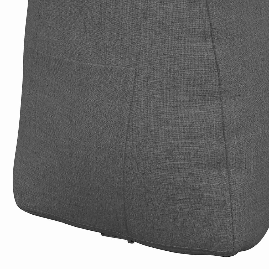 Poduszka na plecy, ciemnoszara, 60 x 24 x 50 cm, materiał z ergonomicznym podparciem, zdejmowana poszewka, wszechstronna jako poduszka do czytania, poduszka lędźwiowa, poduszka pod kark na