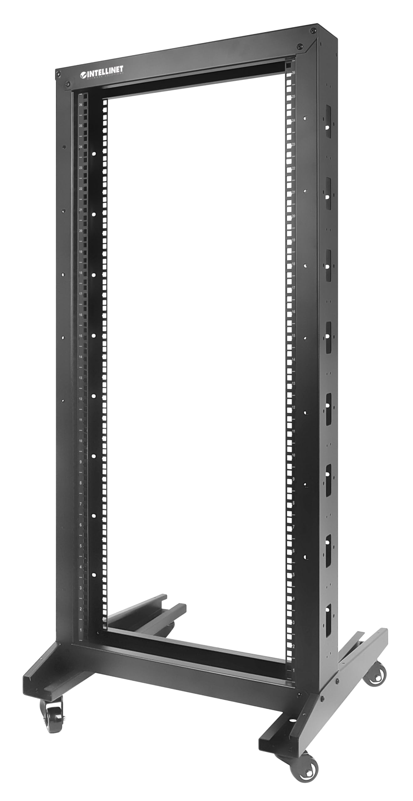 Intellinet 716444 Open Frame Rack 19" 26U 2 Montanti Nero