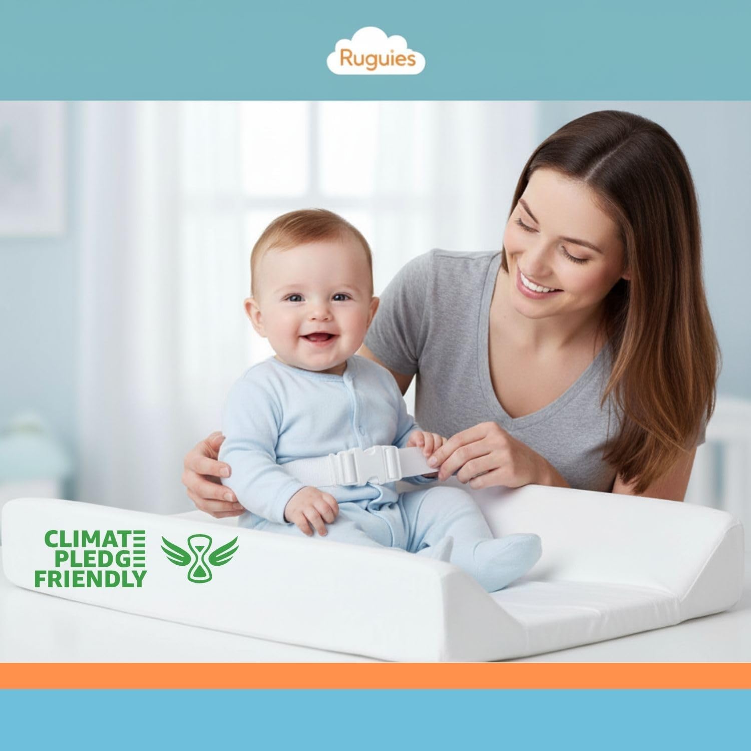 Matelas à langer avec 3 tapis supplémentaires- Matelas à langer pour bébé imperméable et hypoallergénique- Ceinture de Sécurité et base antidérapante-80x42 cm- Certifié OEKO-TEX.