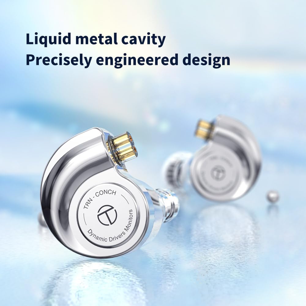 TRN DLC Diamond Diaphragm Dynamic in Ear Monitors,10mm Dual-Circuit Dynamic Driver Earphones,Ear Buds Wired,Plug Type 2.5mm/3.5mm/4.4mm Ear Buds Wired