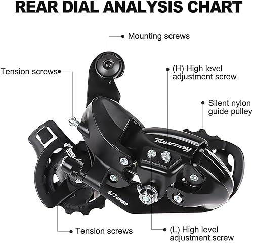 Miniatura 3 de Desviador trasero de bicicleta TY300 Montaje directo 67 velocidad para bicicleta de montaña