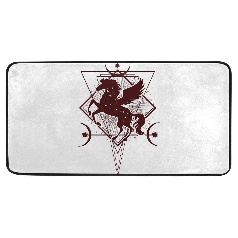 Tapis de cuisine antidérapant motif cheval devant votre évier