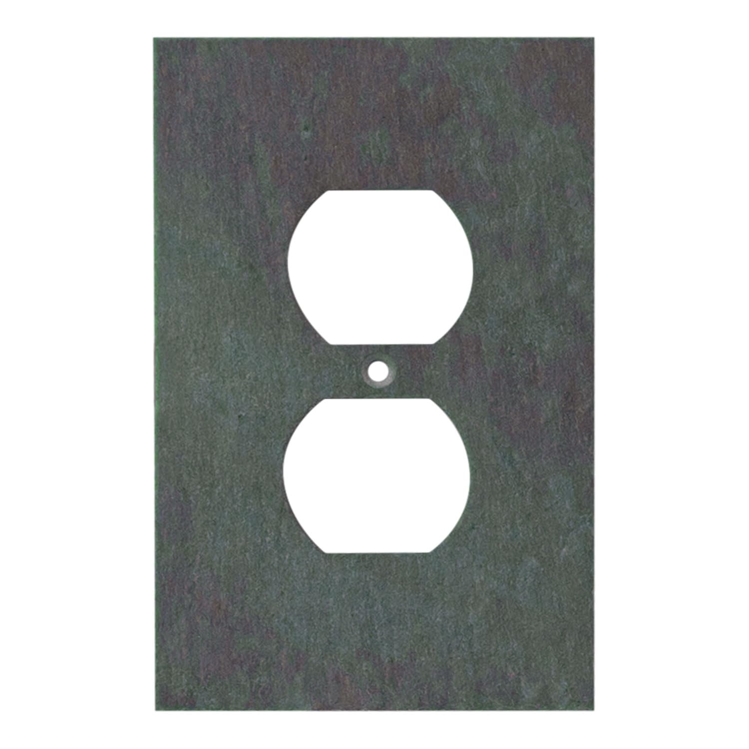 Plaque murale interrupteur 1 duplex en ardoise pour sublimer votre salon moderne