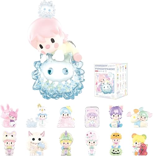 POP MART Sweet Bean × INSTINCTOY Sweet Together - Figuras de caja ciega, diseño aleatorio, juguetes para decoración moderna del hogar, juego de