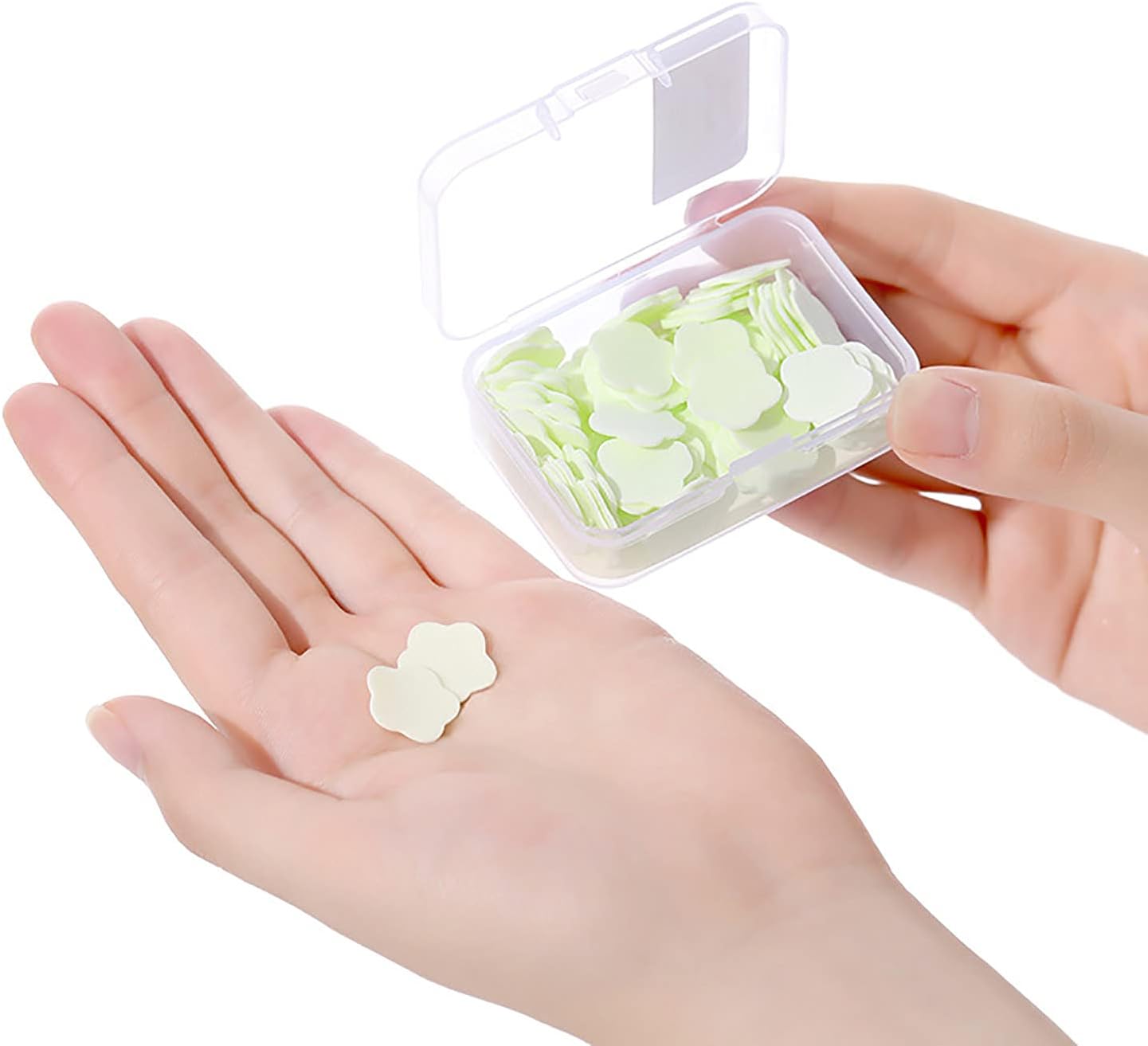 iaoinxing（4×ボックスセット）紙せっけん ソープシート 携帯石鹸 紙石鹸 ソープ スライス シート 収納ボックス付き トラベル 出張 アウトドア キャンプ ハイキング スポーツ せっけんの香り 紙石鹸 ハンドソープ ペーパーソープ 紙せっけん ソープシート 携帯石鹸 紙石鹸 ソープ スライス シート 収納ボックス付き トラベル 出張 アウトドア キャンプ ハイキング スポーツ 水溶剂 纸皂 套装 ペーパーソープ 持ち運び用 手洗い 男女通用 トイレ 洗浄 携帯用 旅行 アウトドア 洗濯 子供の汚い手を洗浄 携帯用除菌 香り 超軽量 持ち運び 便利グッズ 手洗い/お風呂 お出かけ 旅行 出張 ソープ スライス シート 収納ボックス付き Mini Portable Disposable Travel Paper Soapsheets For Indoor,Outdoor,Travel