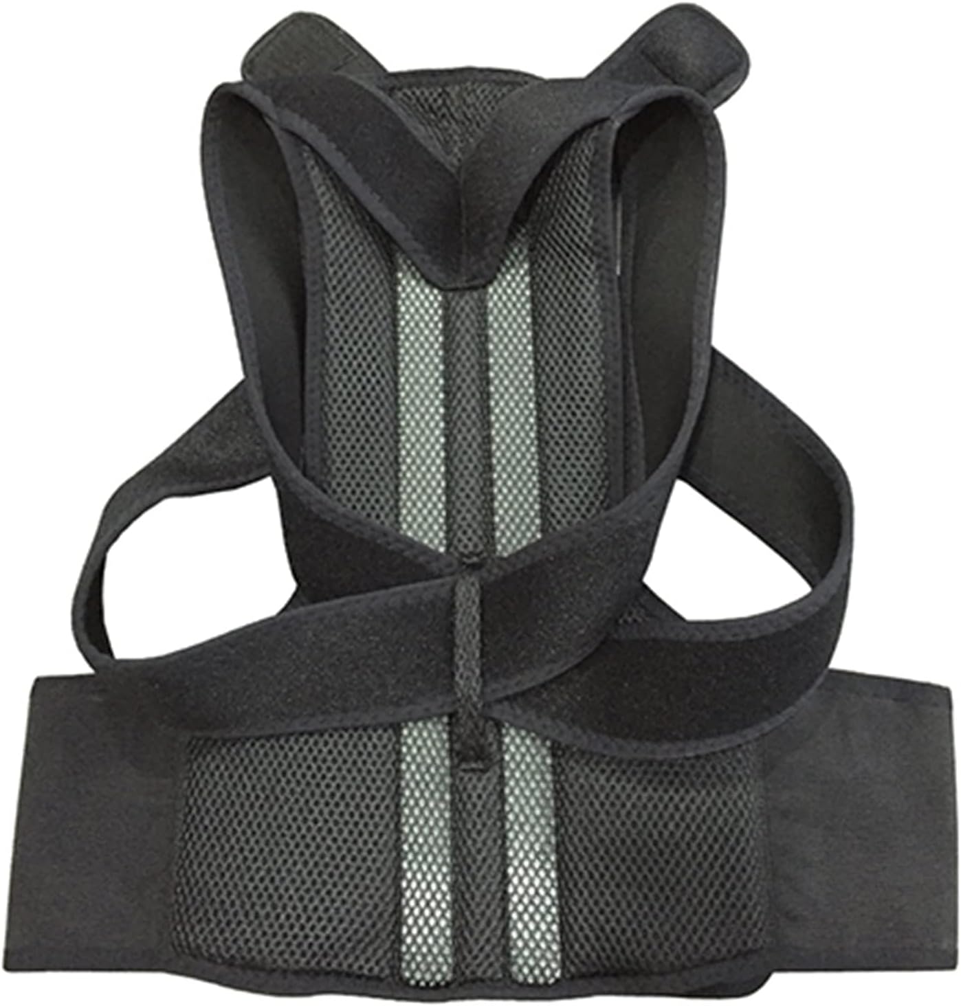 Back Support Belt Orthopedic Corset Back Brace Support Men Back Straightener Round Shoulder Men's Corrector,Black-Large