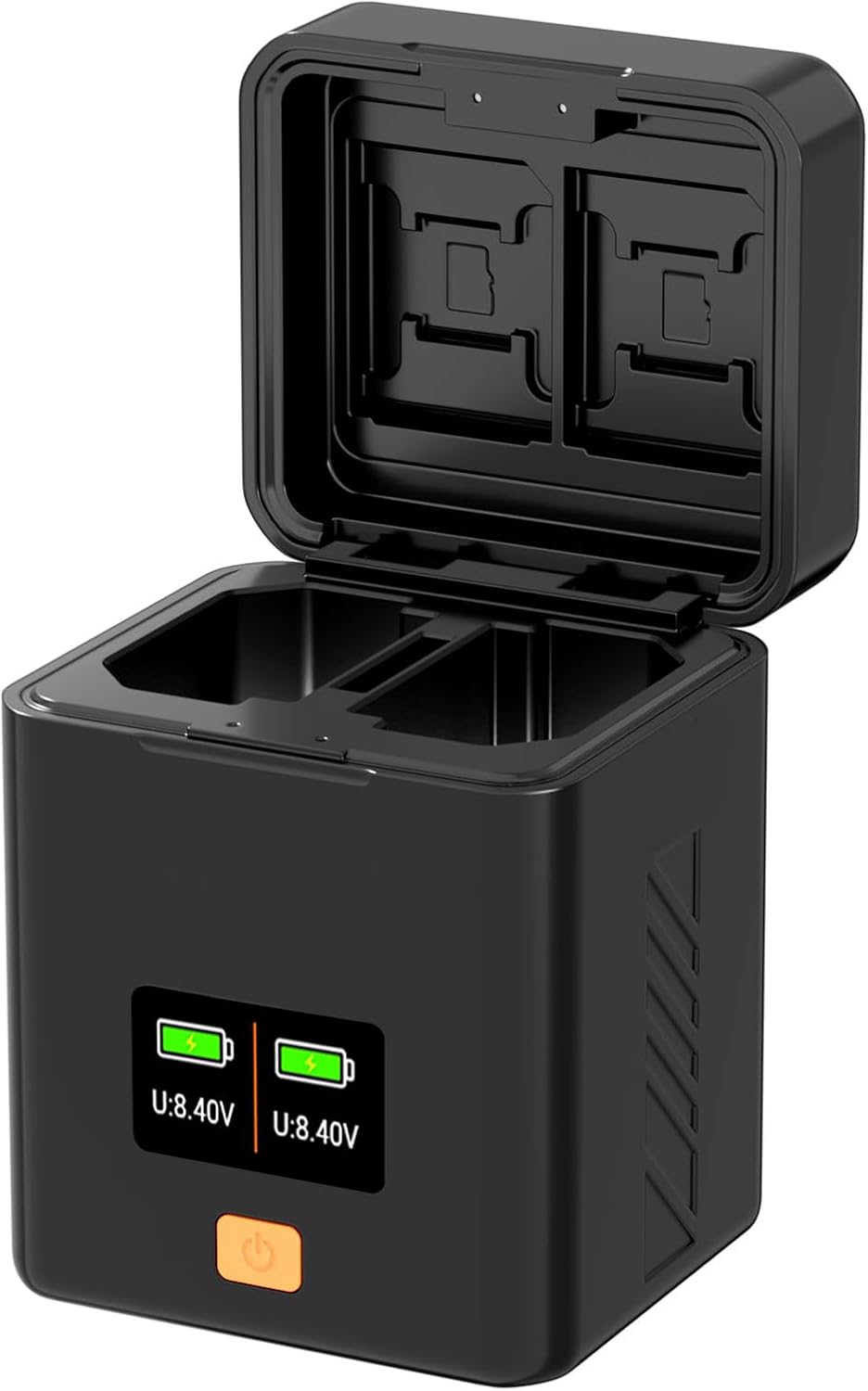 NPFZ100 Camera Battery Charging Case 2-Slot Charger with OLED Screen for A7 IV A6600 Users