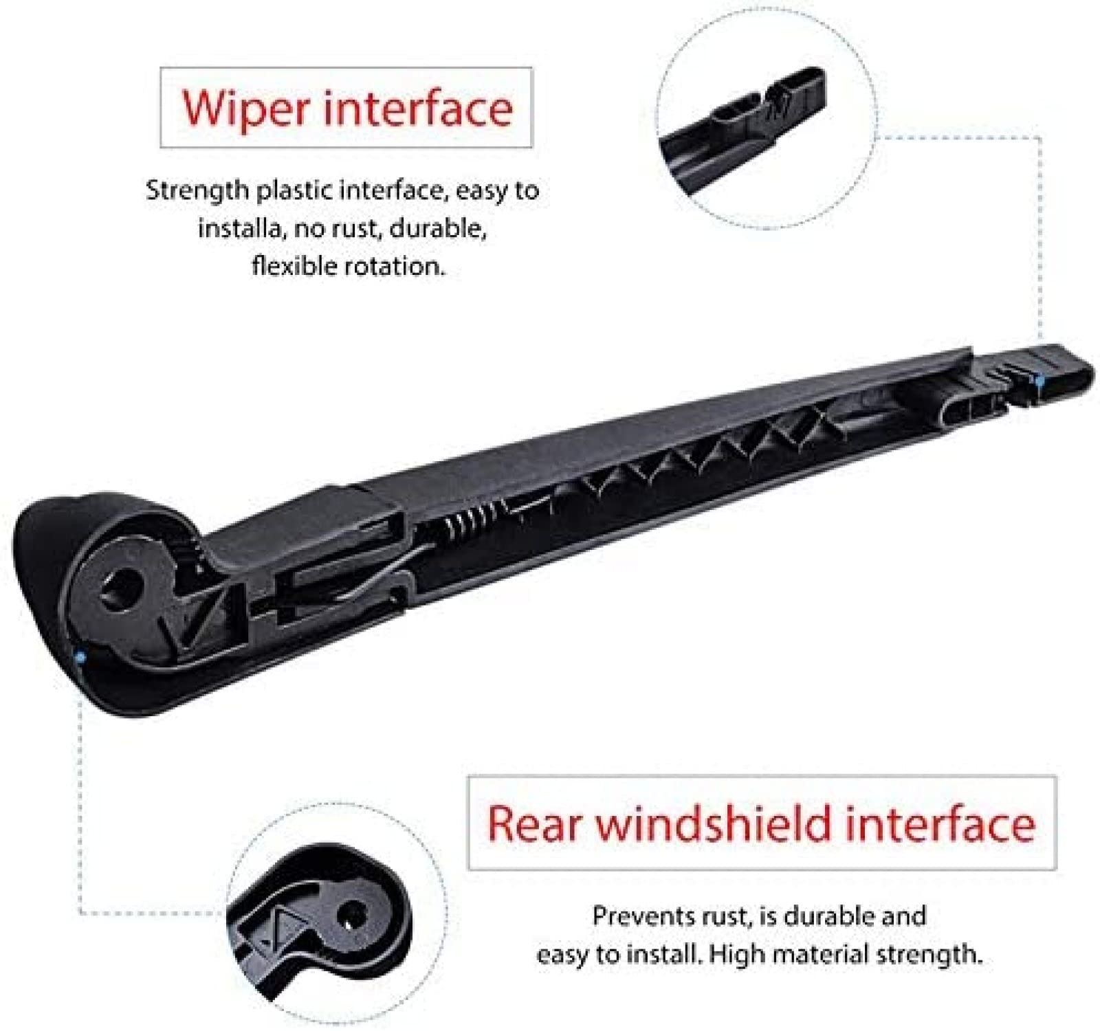 Heckscheibenwischer Für Jeep Wrangler JK 2007-2016 - Kompletter Wischerarm